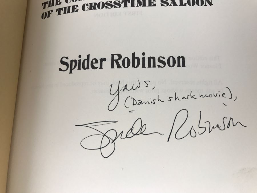 Signed First Edition 1987 Hardcover Book Callahan And Company By Spider Robinson [Photo 8]