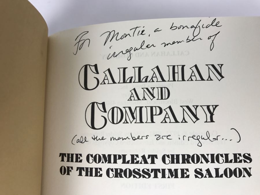 Signed First Edition 1987 Hardcover Book Callahan And Company By Spider Robinson [Photo 7]