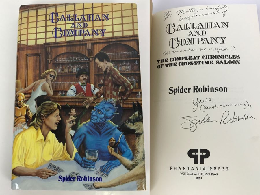 Signed First Edition 1987 Hardcover Book Callahan And Company By Spider Robinson [Photo 1]