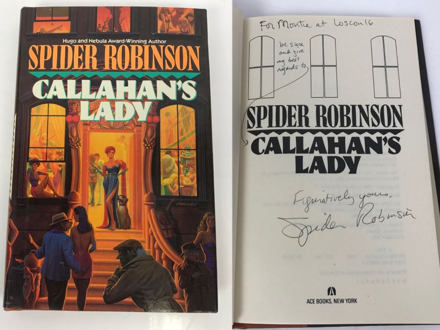 Signed First Edition 1989 Hardcover Book Callahan's Lady By Spider Robinson [Photo 1]