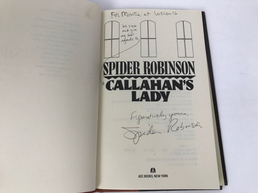 Signed First Edition 1989 Hardcover Book Callahan's Lady By Spider Robinson [Photo 5]