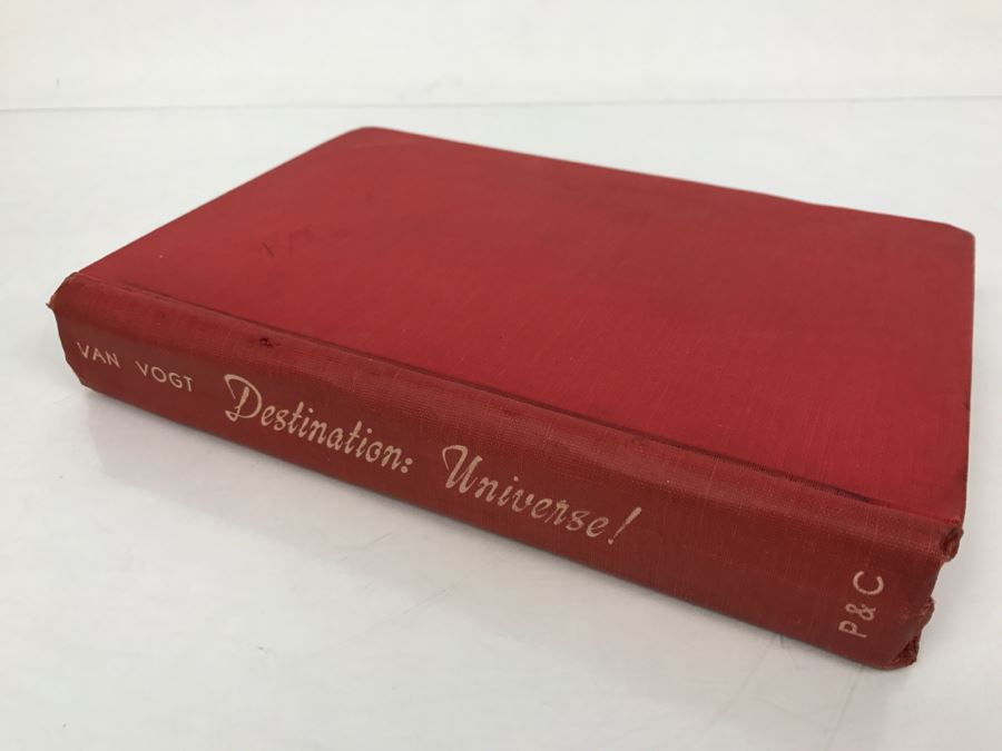 Signed First Edition 1952 Hardcover Book Destination: Universe! By A.E. Van Vogt Signed 'For Montie. My Best Collection. Lydia & A E Van Vogt' [Photo 3]
