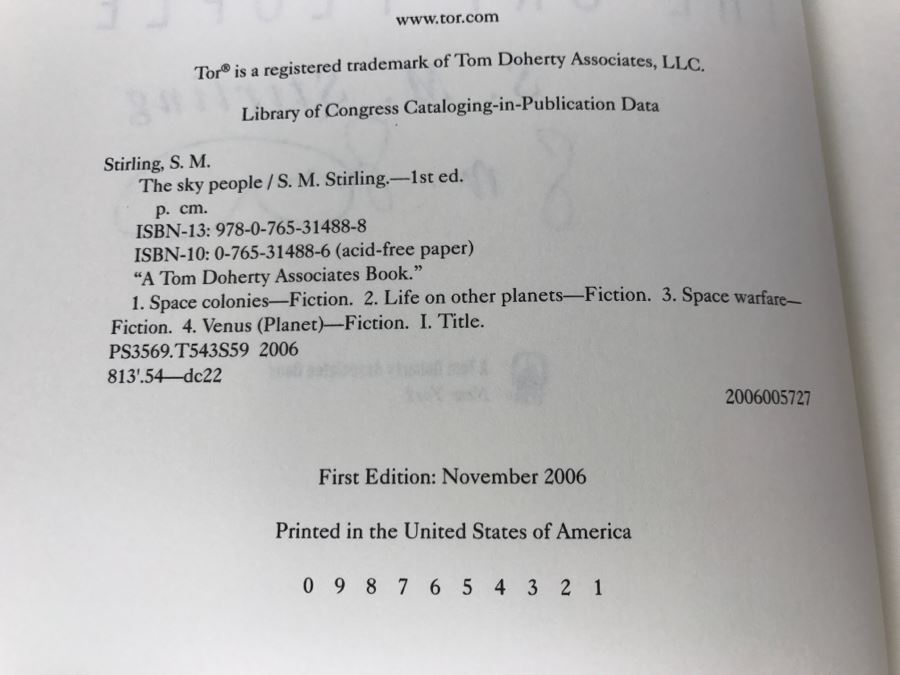 Signed First Edition 2006 Hardcover Book The Sky People By S.M. Stirling [Photo 10]