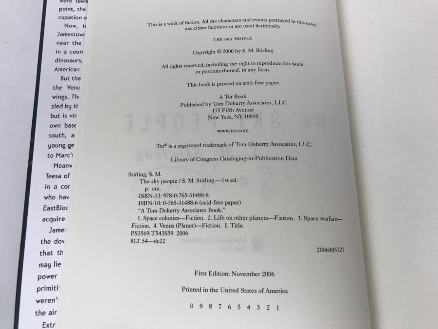 Signed First Edition 2006 Hardcover Book The Sky People By S.M. Stirling [Photo 9]