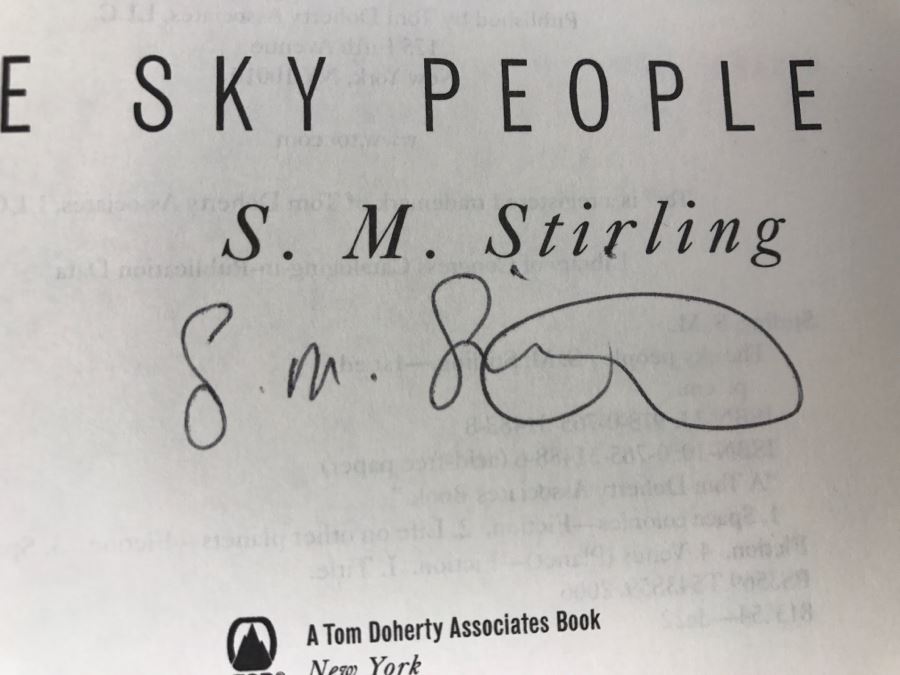Signed First Edition 2006 Hardcover Book The Sky People By S.M. Stirling [Photo 7]