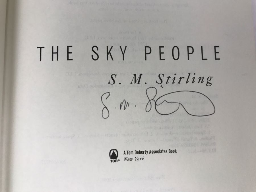 Signed First Edition 2006 Hardcover Book The Sky People By S.M. Stirling [Photo 6]