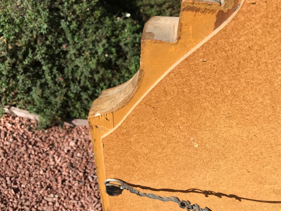 JUST ADDED - Stylish Mid-Century Gilded Hanging Wall Mirror By LaBarge [Photo 12]