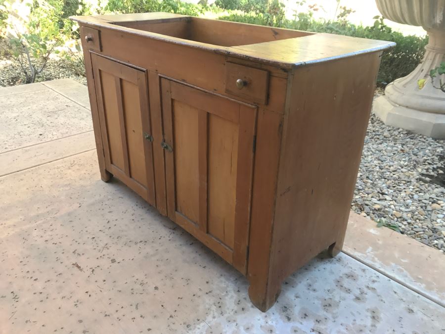JUST ADDED - Antique Primitive Washstand Wash Basin Cabinet [Photo 7]