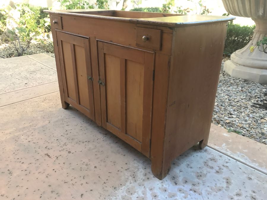 JUST ADDED - Antique Primitive Washstand Wash Basin Cabinet [Photo 6]