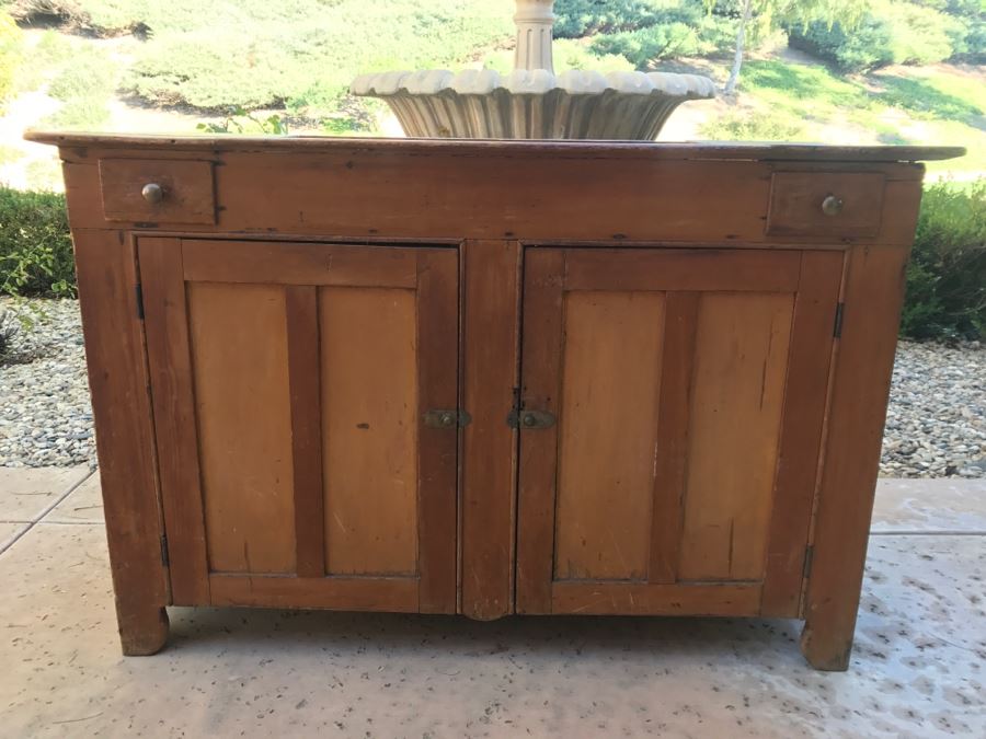 JUST ADDED - Antique Primitive Washstand Wash Basin Cabinet [Photo 4]