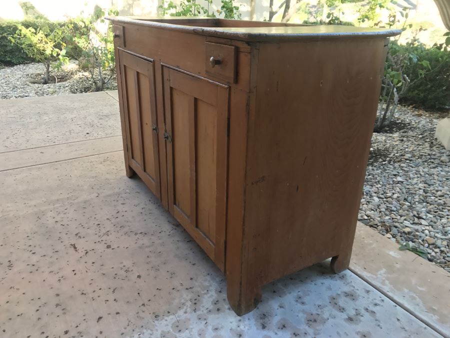 JUST ADDED - Antique Primitive Washstand Wash Basin Cabinet [Photo 9]