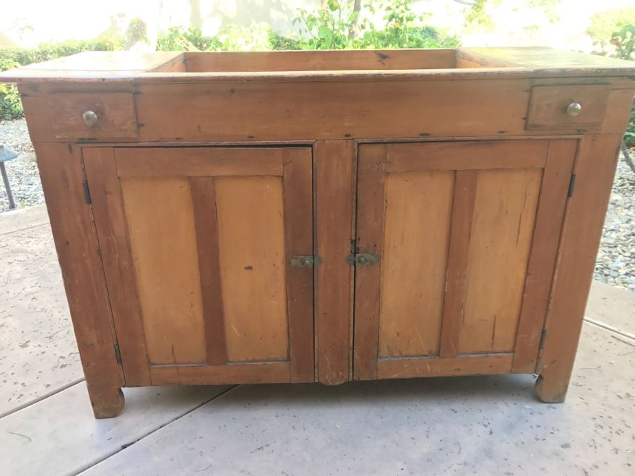 JUST ADDED - Antique Primitive Washstand Wash Basin Cabinet [Photo 13]
