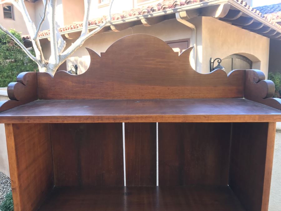 JUST ADDED - Antique Table With Turned Legs And Drawer With Custom Vintage Hutch - See Photos [Photo 17]