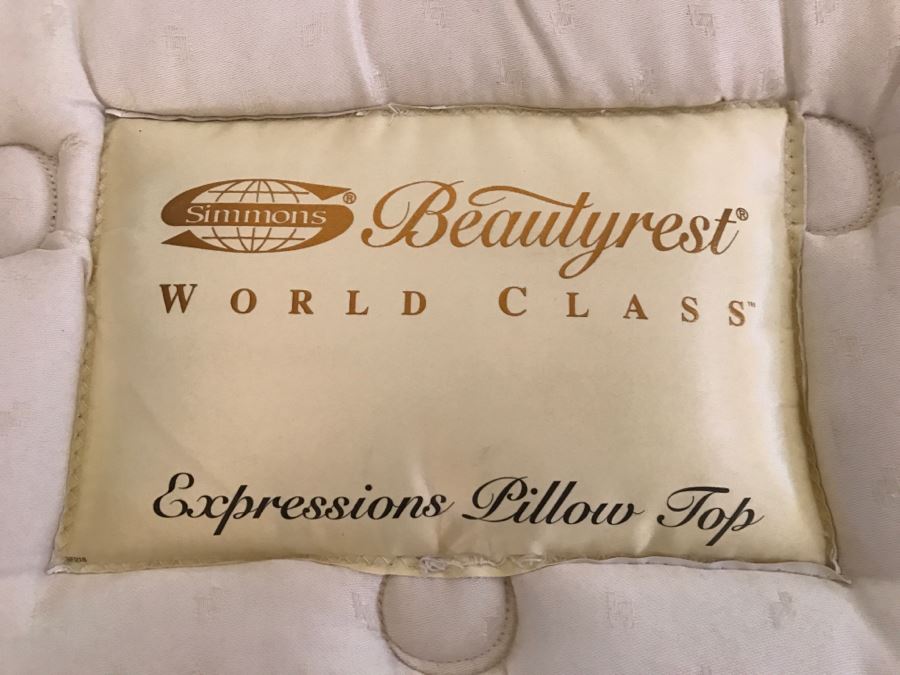 JUST ADDED - STUNNING Antique 19th Century Piedmont Baroque Style Bed With Headboard, Footboard And Rails With European Like New Simmons Queen Size Mattress (6' Wider Than Queen) - See Details [Photo 33]