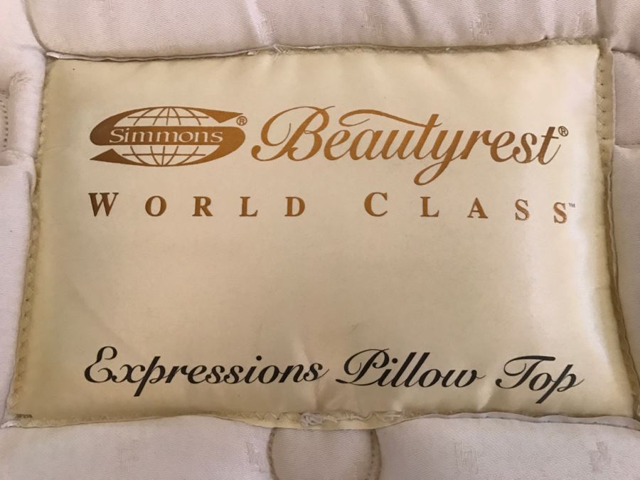 JUST ADDED - STUNNING Antique 19th Century Piedmont Baroque Style Bed With Headboard, Footboard And Rails With European Like New Simmons Queen Size Mattress (6' Wider Than Queen) - See Details [Photo 32]