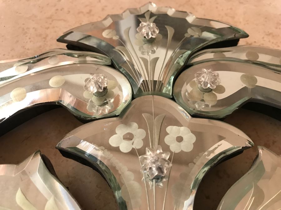 JUST ADDED - Nice Contemporary Reproduction Venetian Glass Wall Mirror [Photo 8]