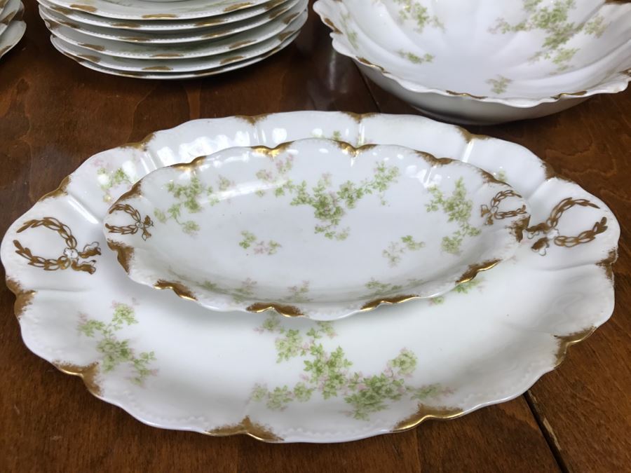 JUST ADDED - Haviland & Co Limoges France China Set Apx Service For 6 With China Serving Platters And Bowls - See All Photos [Photo 3]