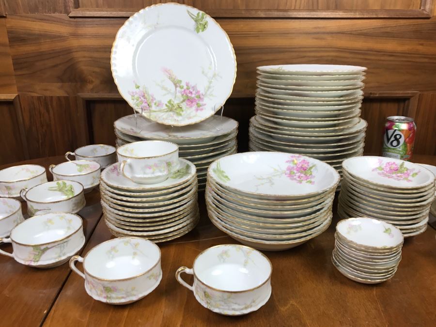 JUST ADDED - Theodore Haviland Limoges France China Set Apx Service For 12 - See All Photos [Photo 3]
