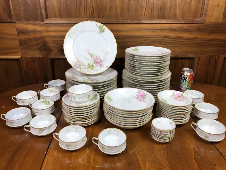 JUST ADDED - Theodore Haviland Limoges France China Set Apx Service For 12 - See All Photos [Photo 2]