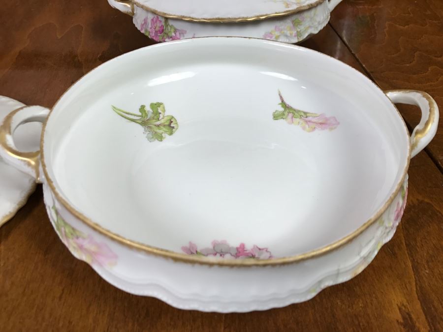JUST ADDED - Theodore Haviland Limoges France China Serving Set Of (3) Covered Dishes- See All Photos [Photo 17]