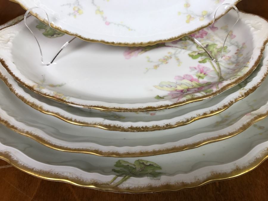 JUST ADDED - Theodore Haviland Limoges France China Serving Set Of (5) Nesting Serving Platters [Photo 8]