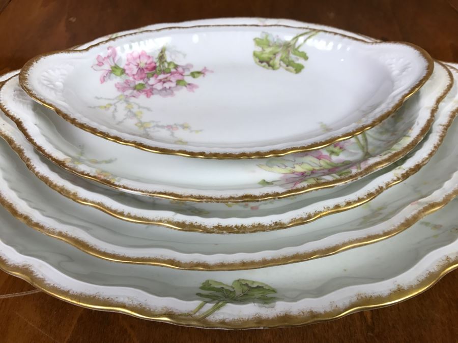 JUST ADDED - Theodore Haviland Limoges France China Serving Set Of (5) Nesting Serving Platters [Photo 16]
