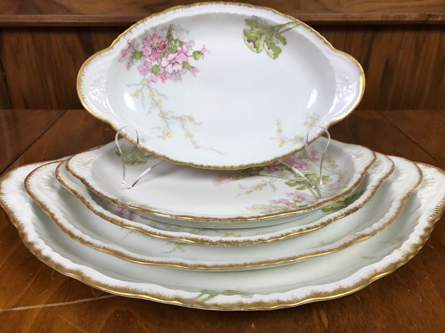 JUST ADDED - Theodore Haviland Limoges France China Serving Set Of (5) Nesting Serving Platters [Photo 6]