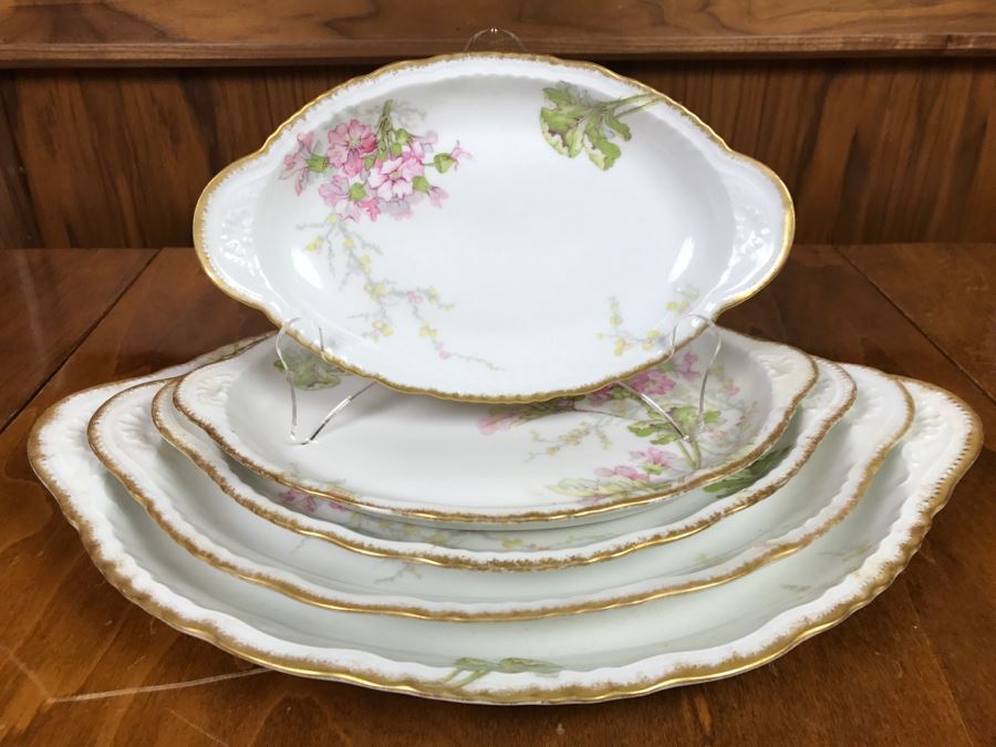 JUST ADDED - Theodore Haviland Limoges France China Serving Set Of (5) Nesting Serving Platters [Photo 2]