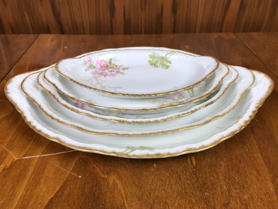 JUST ADDED - Theodore Haviland Limoges France China Serving Set Of (5) Nesting Serving Platters [Photo 13]