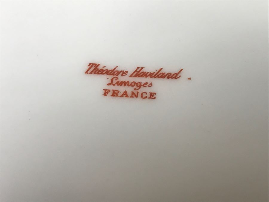 JUST ADDED - Theodore Haviland Limoges France China Gravy Boat With Attached Underplate And Large Serving Bowl Gold Trim [Photo 12]