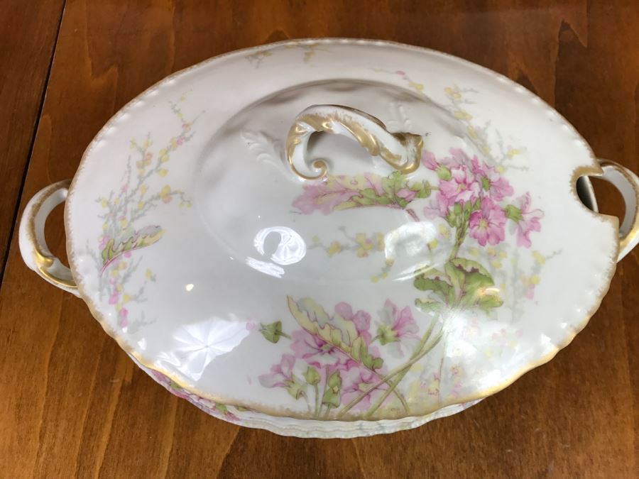 JUST ADDED - Theodore Haviland Limoges France China Soup Tureen Gold Trim [Photo 8]