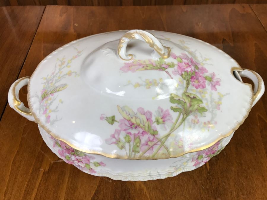 JUST ADDED - Theodore Haviland Limoges France China Soup Tureen Gold Trim [Photo 7]