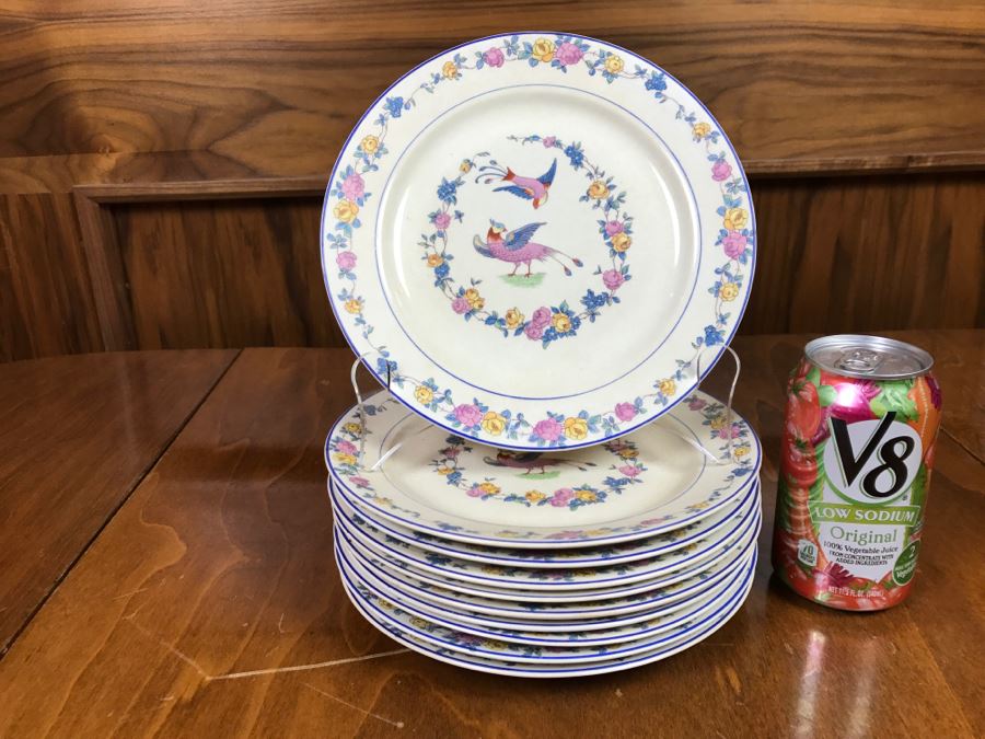 JUST ADDED - Vintage Set Of (10) Carrollton China Bird Plates [Photo 2]