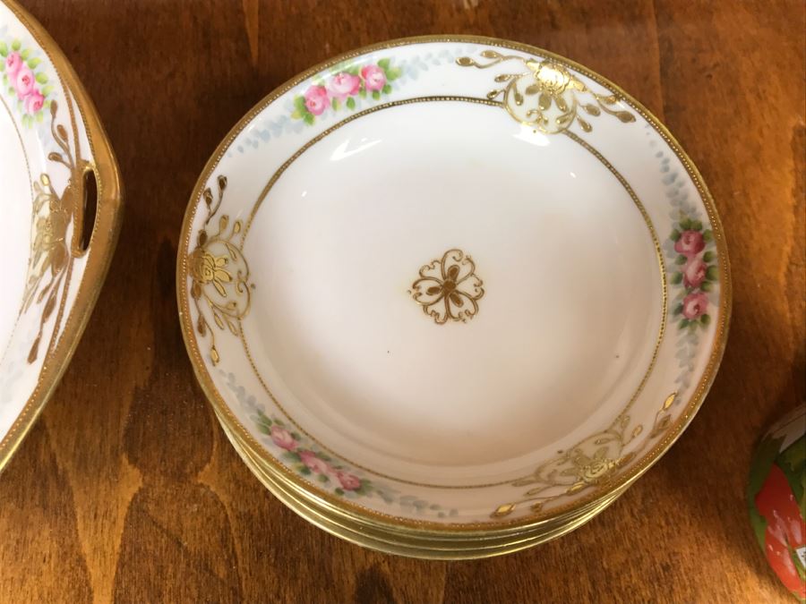 JUST ADDED - Vintage Hand Painted NIPPON Japan China Bowls [Photo 13]