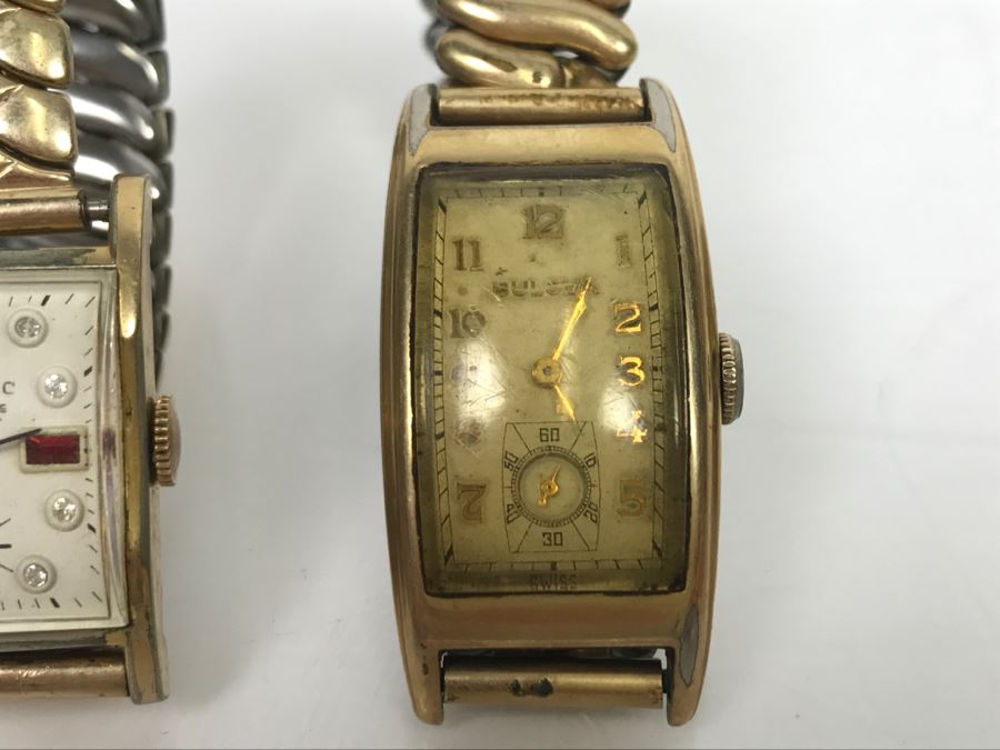 JUST ADDED - Pair Of Vintage Watches: BULOVA And LOUVIC [Photo 4]