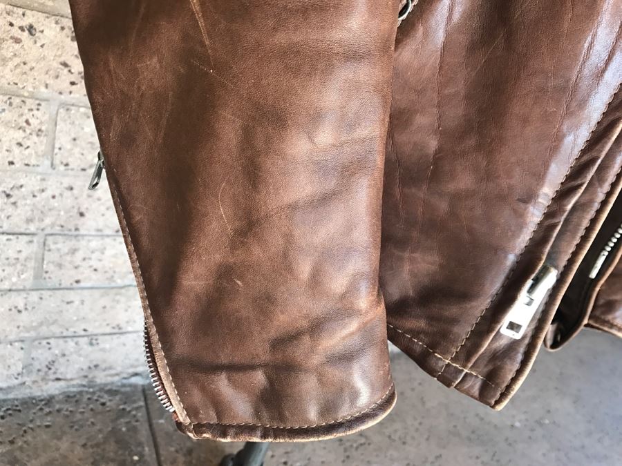 JUST ADDED - Men's Schott Motorcycle Jacket Cafe Racer Style Size 40 [Photo 7]