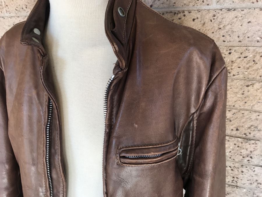 JUST ADDED - Men's Schott Motorcycle Jacket Cafe Racer Style Size 40 [Photo 3]