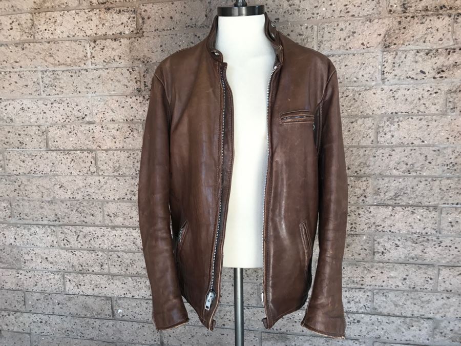 JUST ADDED - Men's Schott Motorcycle Jacket Cafe Racer Style Size 40