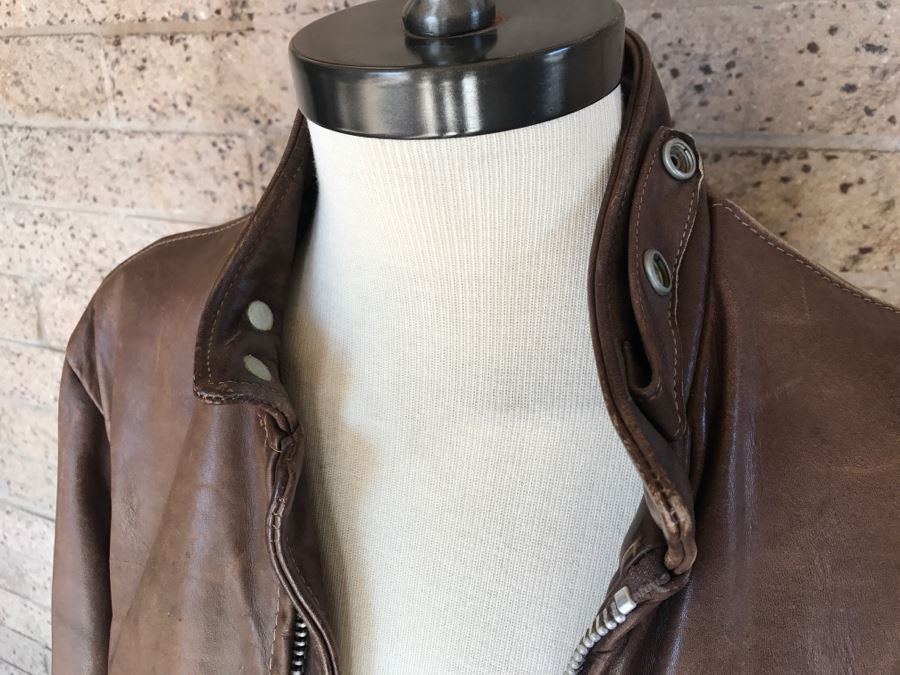 JUST ADDED - Men's Schott Motorcycle Jacket Cafe Racer Style Size 40 [Photo 4]