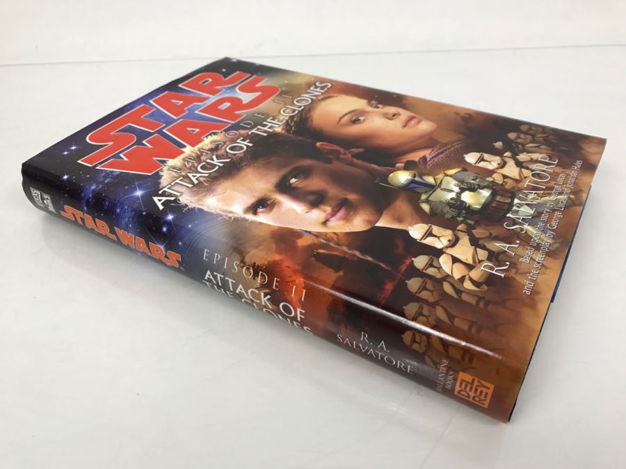 Signed First Edition 2002 Hardcover Book STAR WARS Episode II Attack Of The Clones By R.A. Salvatore [Photo 3]