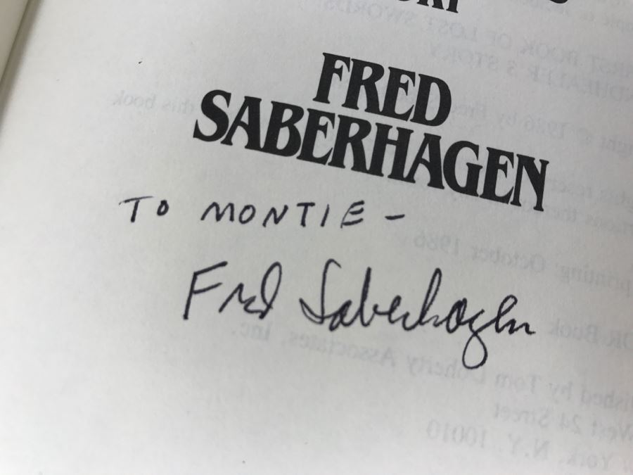 Signed First Printing 1986 Hardcover Book The First Book Of Lost Swords Woundhealer's Story By Fred Saberhagen [Photo 7]