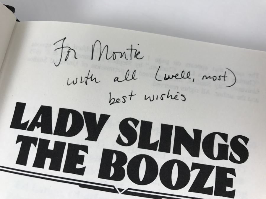 Signed First Edition 1992 Hardcover Book Lady Slings The Booze By Spider Robinson [Photo 7]