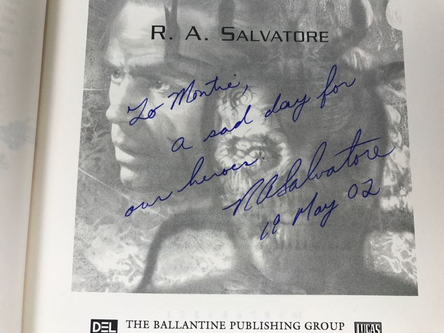 Signed First Edition 1999 Hardcover Book STAR WARS The New Jedi Order Vector Prime By R.A. Salvatore [Photo 6]