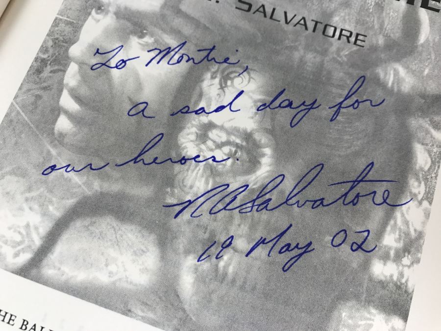 Signed First Edition 1999 Hardcover Book STAR WARS The New Jedi Order Vector Prime By R.A. Salvatore [Photo 7]