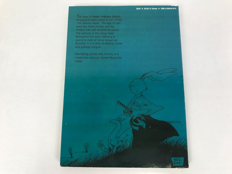 Signed First Fantagraphics Books Edition 1987 USAGI YOJIMBO Book One By Stan Sakai Signed With Hand Illustration [Photo 4]