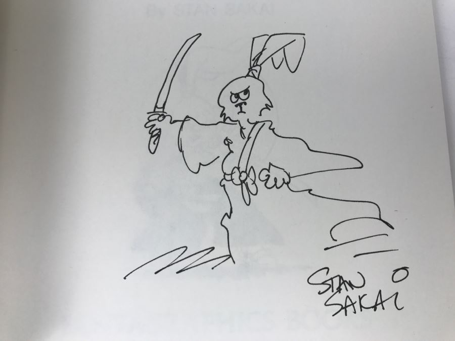 Signed First Fantagraphics Books Edition 1987 USAGI YOJIMBO Book One By Stan Sakai Signed With Hand Illustration [Photo 6]