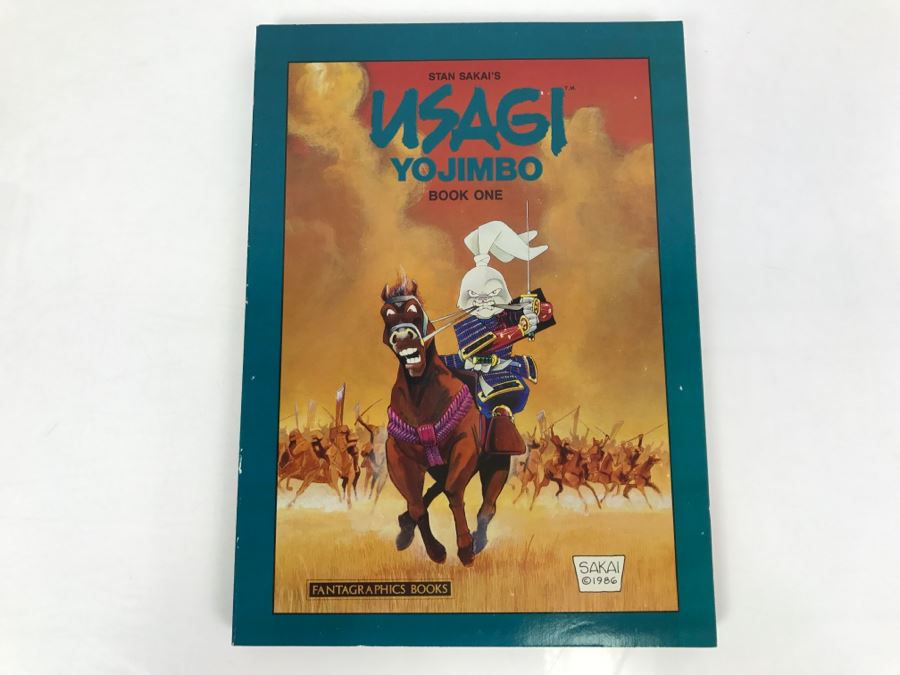 Signed First Fantagraphics Books Edition 1987 USAGI YOJIMBO Book One By Stan Sakai Signed With Hand Illustration [Photo 2]