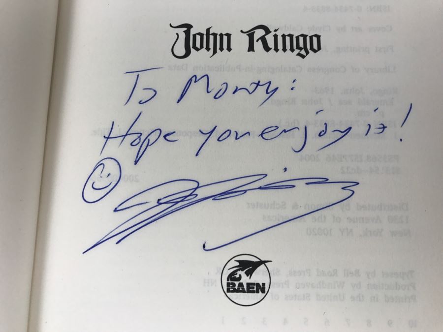 Signed First Printing 2004 Hardcover Book Emerald Sea By John Ringo [Photo 6]