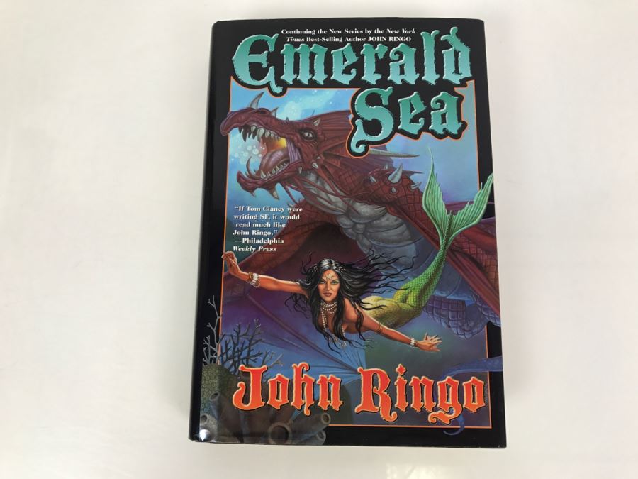 Signed First Printing 2004 Hardcover Book Emerald Sea By John Ringo [Photo 2]