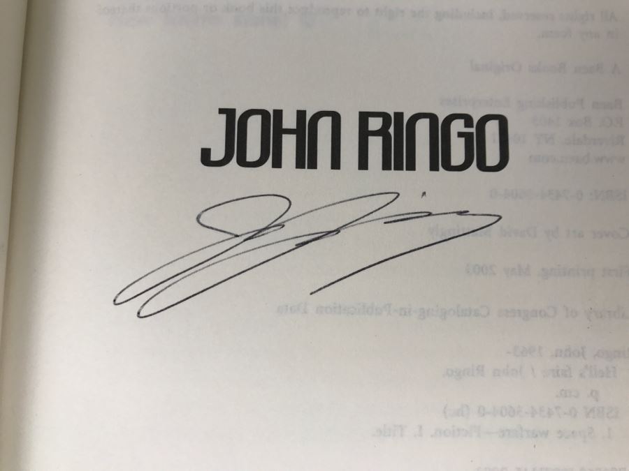 Signed First Printing 2003 Hardcover Book Hell's Faire By John Ringo [Photo 7]